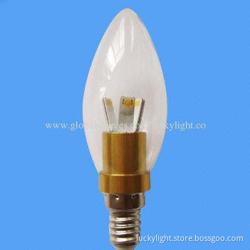 3W 10-240V AC High-power Decoration LED Candle Light for Pendent Lamps, E14 Lamp Base